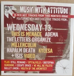 WEDNESDAY13 - ROCK SOUND # 72 MUSIC WITH ATTITUDE Promo CD Album VARIOUS ARTISTS - Picture 1 of 7