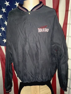 TOLEDO University lrg pullover jacket nylon Rockets vtg embroidery logo Ohio OG - Picture 1 of 5