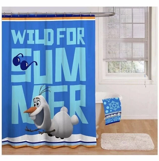 迪士尼冰雪奇缘浴帘奥拉夫野生夏季全新 70 x 72  — 第 1/1 张图片