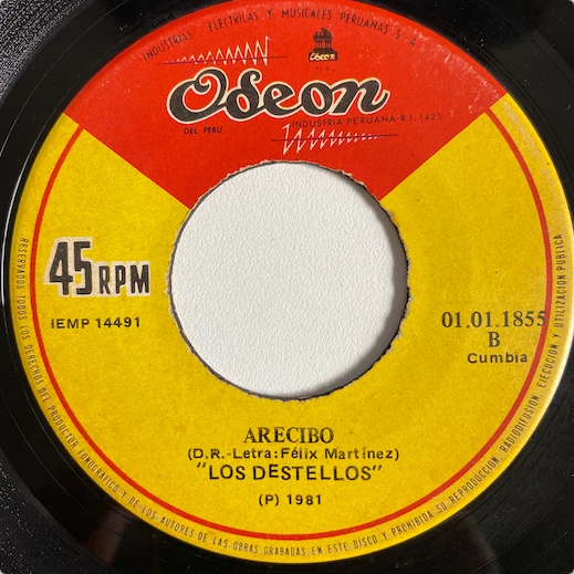 Los Destellos ARECIBO 45RPM EX vinyl Perú DESCARGA PSYCH MEGA RARE SALSA FUNK - Image 1 of 4
