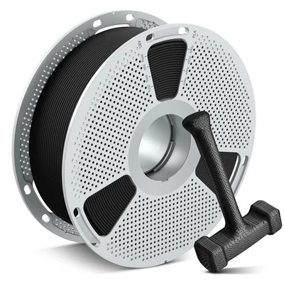 SUNLU Black PA6-CF 3D Printer Filament 1.75MM 1KG Carbon Fiber Nylon Filament - Image 1 of 4