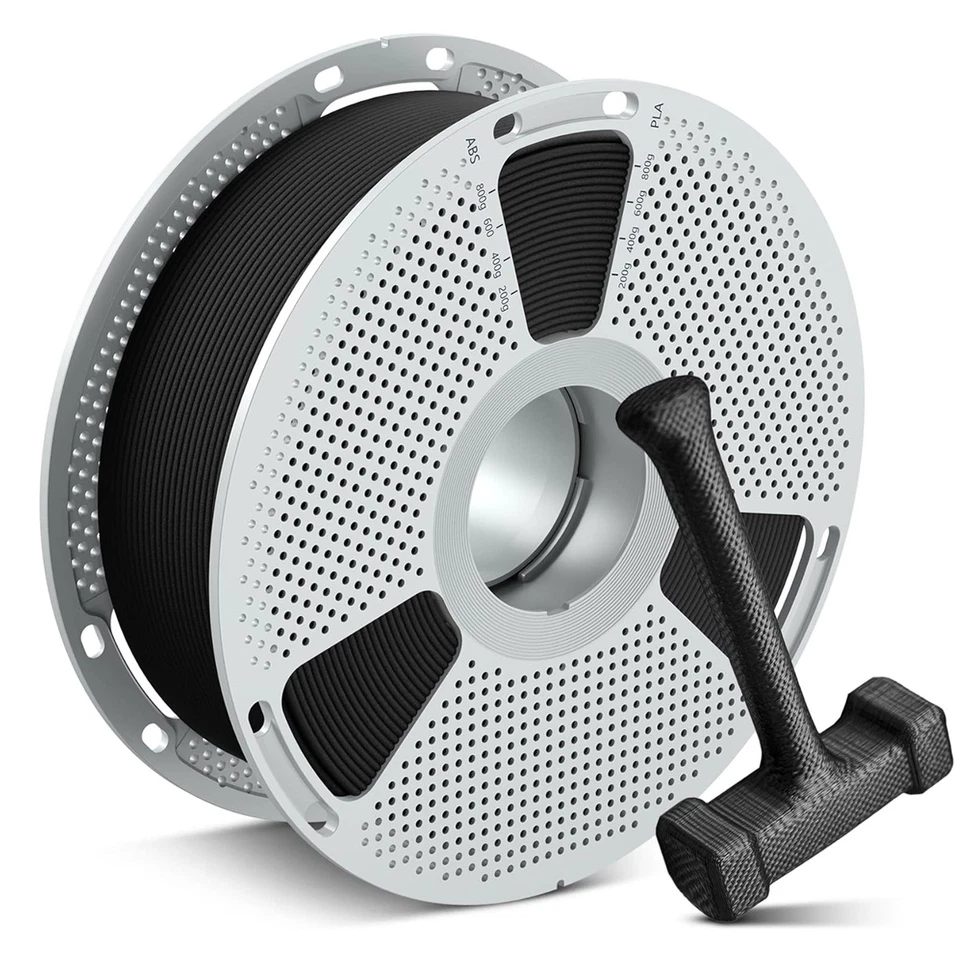Нить накаливания для 3D-принтера SUNLU черная PA6-CF 1,75 мм 1 кг нейлоновая нить из углеродного волокна - Изображение 1 из 4