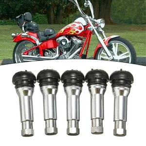 Enhanced Durability TR413TR414 Chrome Valve Stem for For all Tires Pack of 10 - Picture 1 of 9