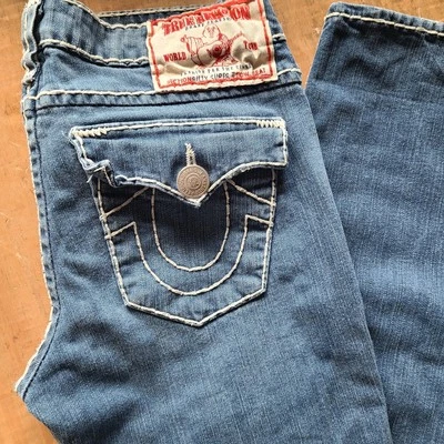 True Religion Womens Jeans Blue 29 Billy Super T Urban Cowboy Thick Stitch Y2K - Image 1 of 4