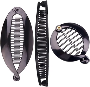 Banana Clip Clincher Comb Set for Hair Pony Fishtail Hair Clips for Women Cur... - Picture 1 of 12