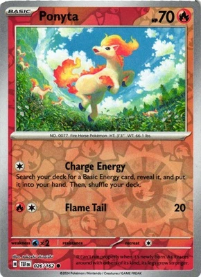 Ponyta Reverse Holo 026/162 SV05: Temporal Forces NM - Image 1 of 2