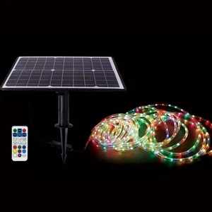 32.8FT LED Solar Rope Lights Outdoor RGB + White For Party Garden Holiday Decor - Picture 1 of 15
