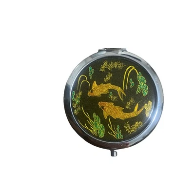 Compact Mirror for Purse, Double-Sided 1X/2X Magnifying Metal Pocket Makeup  - Image 1 of 4