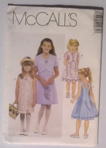 McCALL"S #2097 GIRLS SIZES 3-4-5 Lined JACKET & Sleeveless DRESS PATTERN UC - Picture 1 of 3