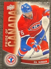 2012 P. K. SUBBAN UPPER DECK NATIONAL HOCKEY CARD DAY IN CANADA #1 CANADIENS