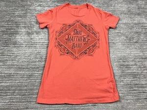 Dave Mathews Band Shirt Womens XS Pink Orange Short Sleeve Tee Top - Picture 1 of 9