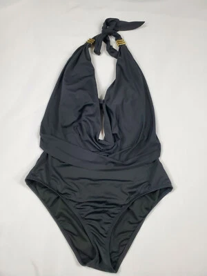 Vestido de Natación Carmen Marc Valvo NEGRO Corbata Lateral Control Abdomen Talla 10 Foto 1 de 4