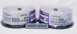 Verbatum Blu-ray Disc 100GB 20 discs x 2 sets for single recording VBR520YP20SD4 - Picture 1 of 7