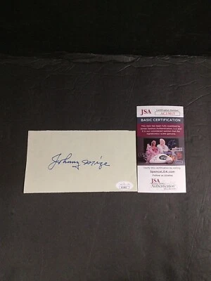 Johnny Mize Signed Cut Autograph JSA Certified Hall of Famer-1 # - Image 1 of 3