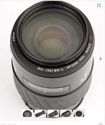 Minolta AF 100-300mm f/4.5-5.6 From JAPAN w/ Rokunar 55mm lens - Image 1 of 4