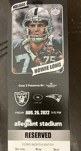 Las Vegas Raiders NFL Souvenir Ticket Stub 8/26/22 Game vs New England Patriots - Picture 1 of 1
