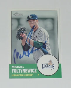 MIKE FOLTYNEWICZ SIGNED AUTO'D 2012 TOPPS HERITAGE MINORS CARD #64 ASTROS BRAVES - Picture 1 of 1