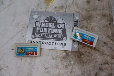 Tiger Wheel of Fortune Deluxe Handheld Game Cartridge 1996 and cart 1 + instruct - Image 1 of 2