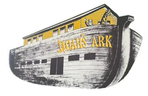 Vintage 1970s Noah's Ark Restaurant Childrens Boat Shaped Menu St Louis Missouri - Picture 1 of 2