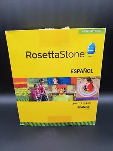 Rosetta Stone Spanish Spain Version Levels 1-5 Homeschool Edition w/ Headset - Picture 1 of 7