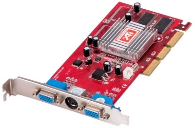 Graphic Card ATI RADEON RV100 DH842-23A 32MB DDR Sgram AGP 2xD-SUB S-VIDEO - Image 1 of 2