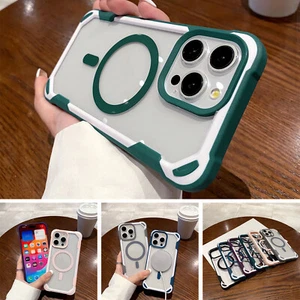 Funda de teléfono MagSafe magnética transparente a prueba de golpes para iPhone 15 Pro Max 14 13 12 11 - Imagen 1 de 13