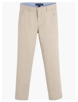 Calça cáqui uniforme escolar Tommy Hilfiger menino grande, frente plana, tamanho 16 R - Imagem 1 de 4