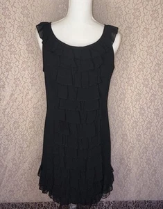 Xhilaration Sleeveless Black Lace Lined Opaque Shift Sheath Dress Size Large - Picture 1 of 20