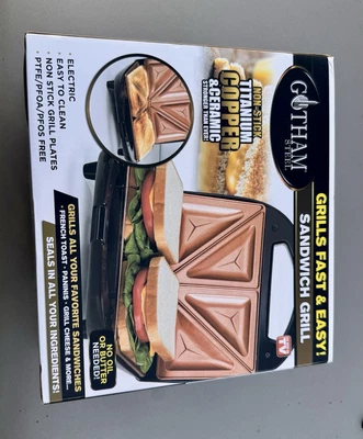 GOTHAM STEEL NON-STICK TITANIUM COPPER CERAMIC SANDWICH GRILL - NEW IN BOX  - Image 1 of 3