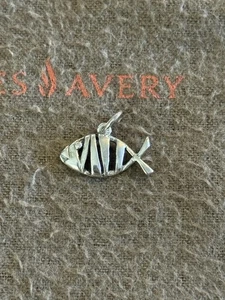 James Avery Retired Skeleton Fish Charm Sterling Silver - Picture 1 of 4