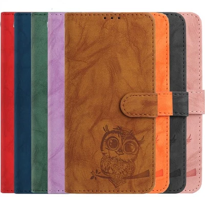 Phone Cover for Huawei Honor 400 300 200 90 70 50 Skin Feel Owl Flip Wallet Case - Image 1 of 4
