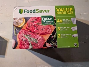 NEU Foodsaver Vakuumversiegelungsbeutel Vorteilskombipackung 51 Stück Heißsiegelung vorgeschnitten - Bild 1 von 2