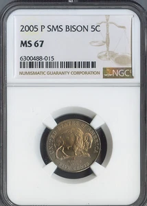 2005 Jefferson Nickel Bison NGC MS67 SMS Holiday Sale 🎁 - Picture 1 of 2