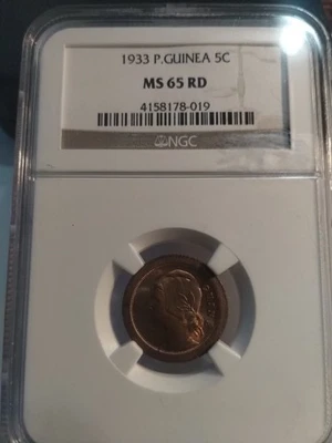 Guinea-Bissau - 1933 5c KM#1 in NGC MS 65 RD - Image 1 of 3