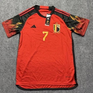 NWT Adidas Soccer Jersey Shirt Red De Bruyne #7 Belgium 2022 2023 AUTHENTIC - Picture 1 of 5