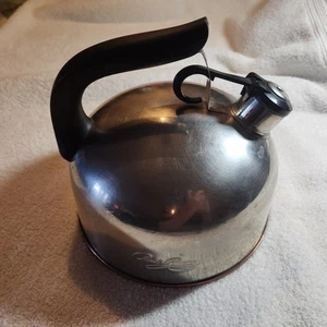 Vintage Revere Ware Tea Kettle i 96-C Korea 2 Quart Whistling Copper Bottom 7" - Picture 1 of 13