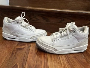 Jordan 3 Retro Triple White Size 9.5 - Picture 1 of 9