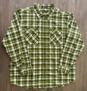 Men's Cabela’s Green Flannel Plaid Long Sleeve Shirt Classic Fit Size XL Reg - Picture 1 of 3