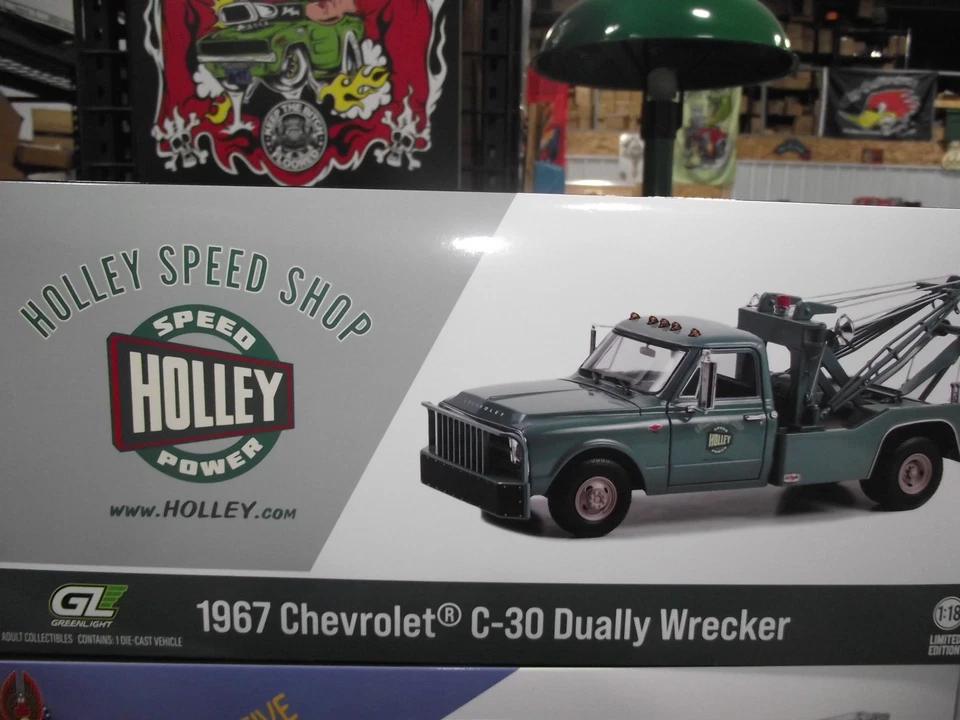 Chevrolet C30 1967 Greenlight 1/18 doble grúa Holley Speed Shop nuevo en caja Foto 1 de 1