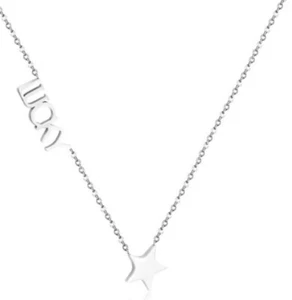 Choker Metal Silver Necklace Star Chain Lucky Women Girls Jewelry - Picture 1 of 3