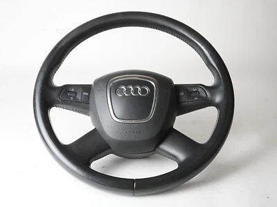 2006 - 2011 Audi A6 C6 Steering Wheel Leather Heater 4 Spoke W Multi Switch Oem - Image 1 of 4