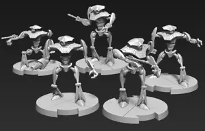 Star Wars Legion Aqua Droid Einheit Erweiterung Proxy Modelle 3d gedruckt - Bild 1 von 1