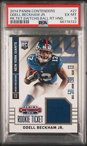 2014 Panini Contenders Rookie Ticket Swatches Odell Beckham JR. #27 PSA 6