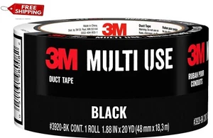 3M Multi-Use Colored Duct Tape, Black with Strong Adhesive and Water-Resistant - Picture 1 of 6
