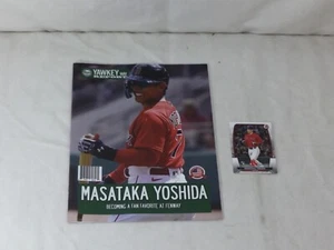 Masataka Yoshida Rookie Card & April 2023 Yawkey Way Report Red Sox Program Lot - Picture 1 of 5