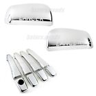 Accessories Chrome Mirror + Door Handle Covers For 08-14 Mitsubishi Lancer EVO