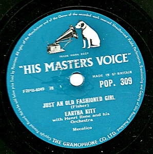 EARTHA KITT 78 JUST AN OLD FASHIONED GIRL/ IF I CAN'T TAKE IT WITH ME HMV POP E - Picture 1 of 1