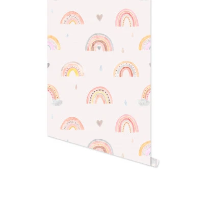 Rainbow Self-Adhesive Wallpaper Peel and Stick For Children's room Baby room 3m - Imagem 1 de 4