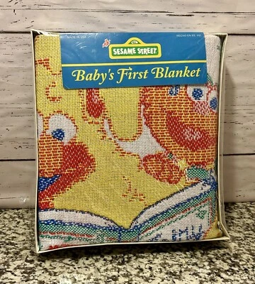 Tapiz Sesame Street 'Baby's First Blanket' 37"x 43" Vintage Riegel 1996 Foto 1 de 4