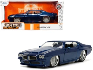 1/24 Jada BIGTIME MUSCLE 1971 Pontiac GTO Diecast Model Metallic Dark Blue 33545 - Picture 1 of 4